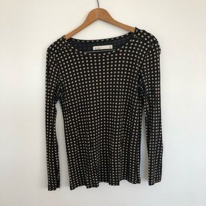 Polka Dot Madewell Long-Sleeve top (size Small)